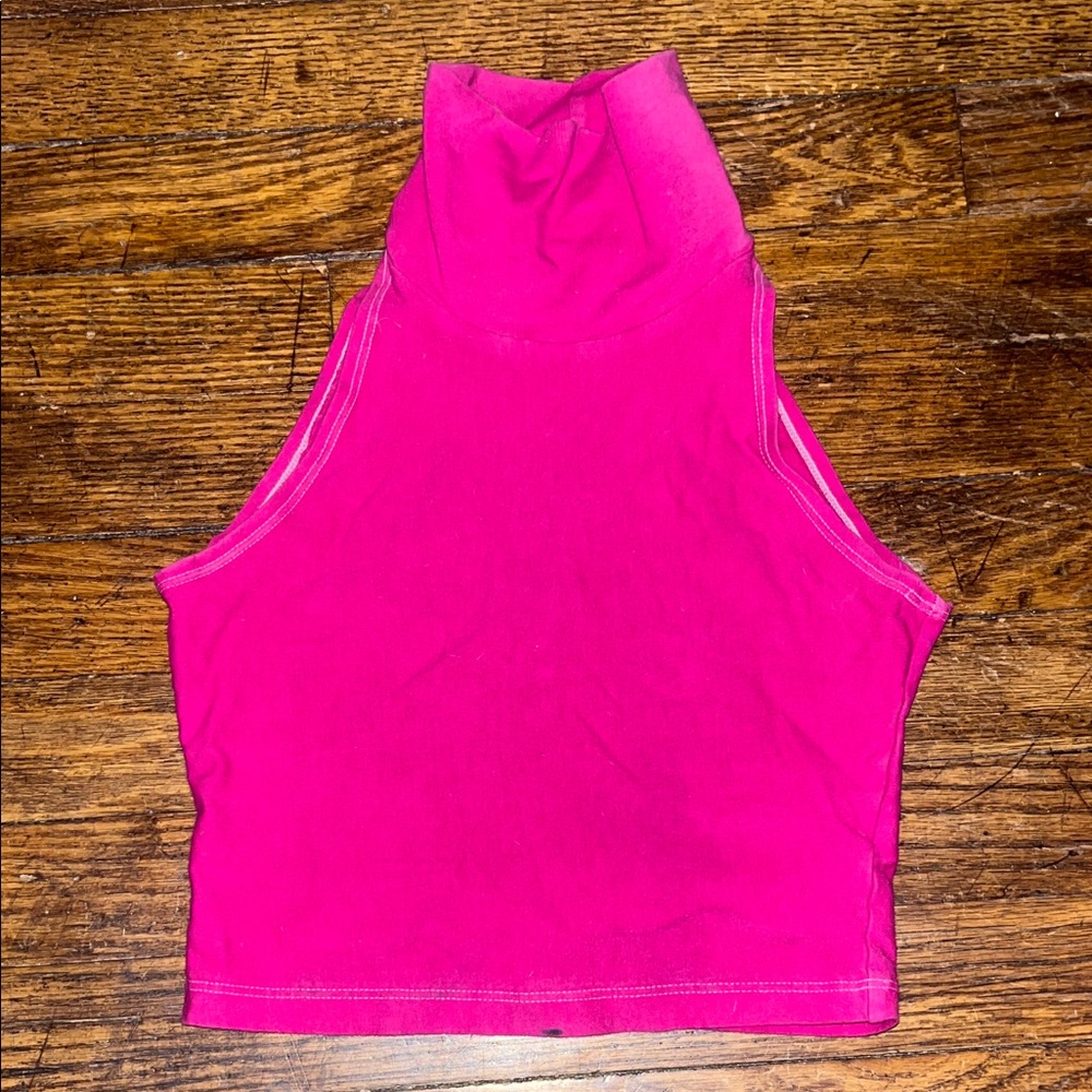 American apparel pink mini crop Top - Hot Pink